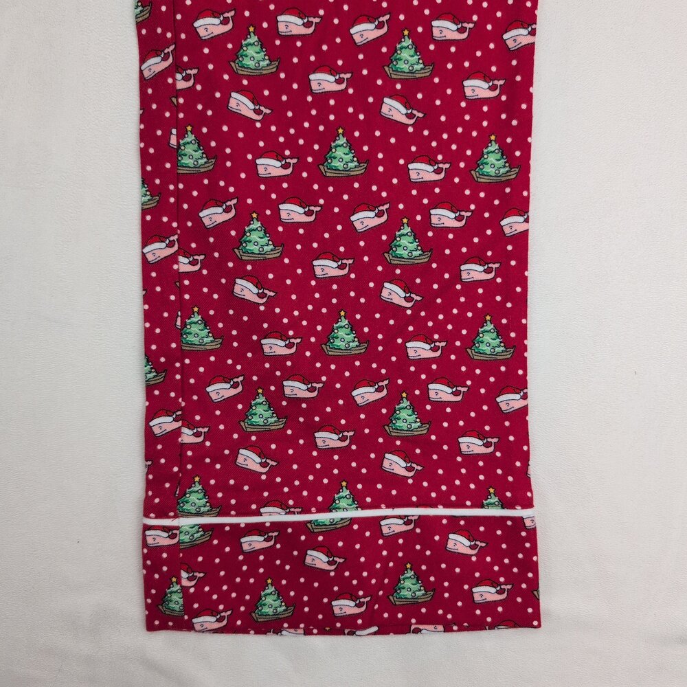 Vineyard Vines Flannel Holiday Pajama Pants S Whales & Trees - Picture 8 of 11